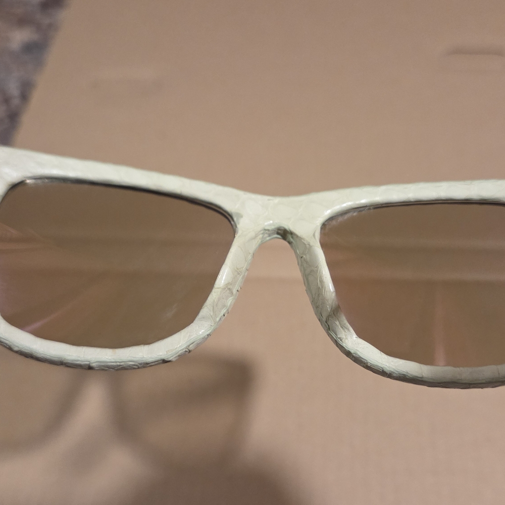 Linda Farrow Python Sunglasses Women's Light Greenish Frame Authentic Designer - Picture 14 of 16
